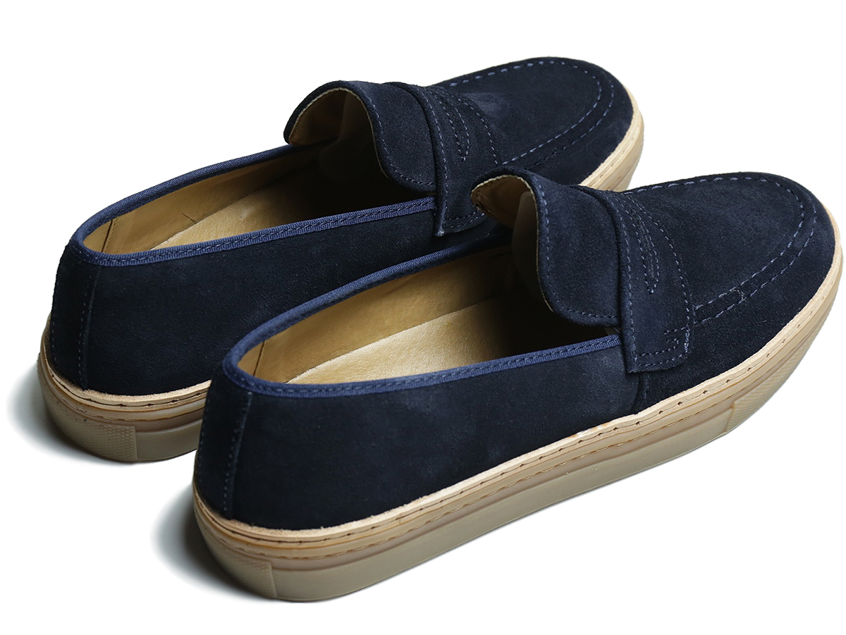 WANDER SHOES / FALL16  SUEDE PENNY LOAFERS  color : Navy  MADE IN PORTUGAL