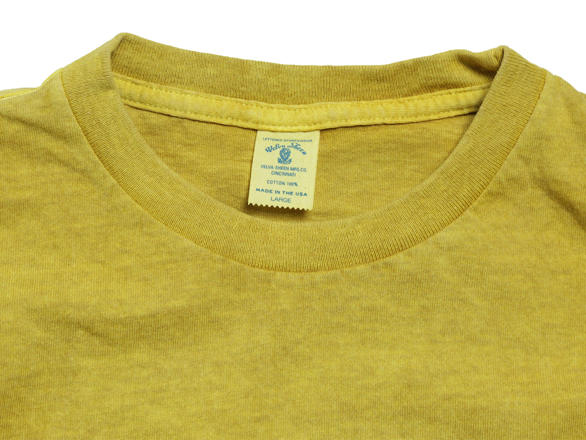 Velva Sheen SUMMER 16 COLLECTION PIGMENT DYED CREW NECK POCKET TEE color : Yellow