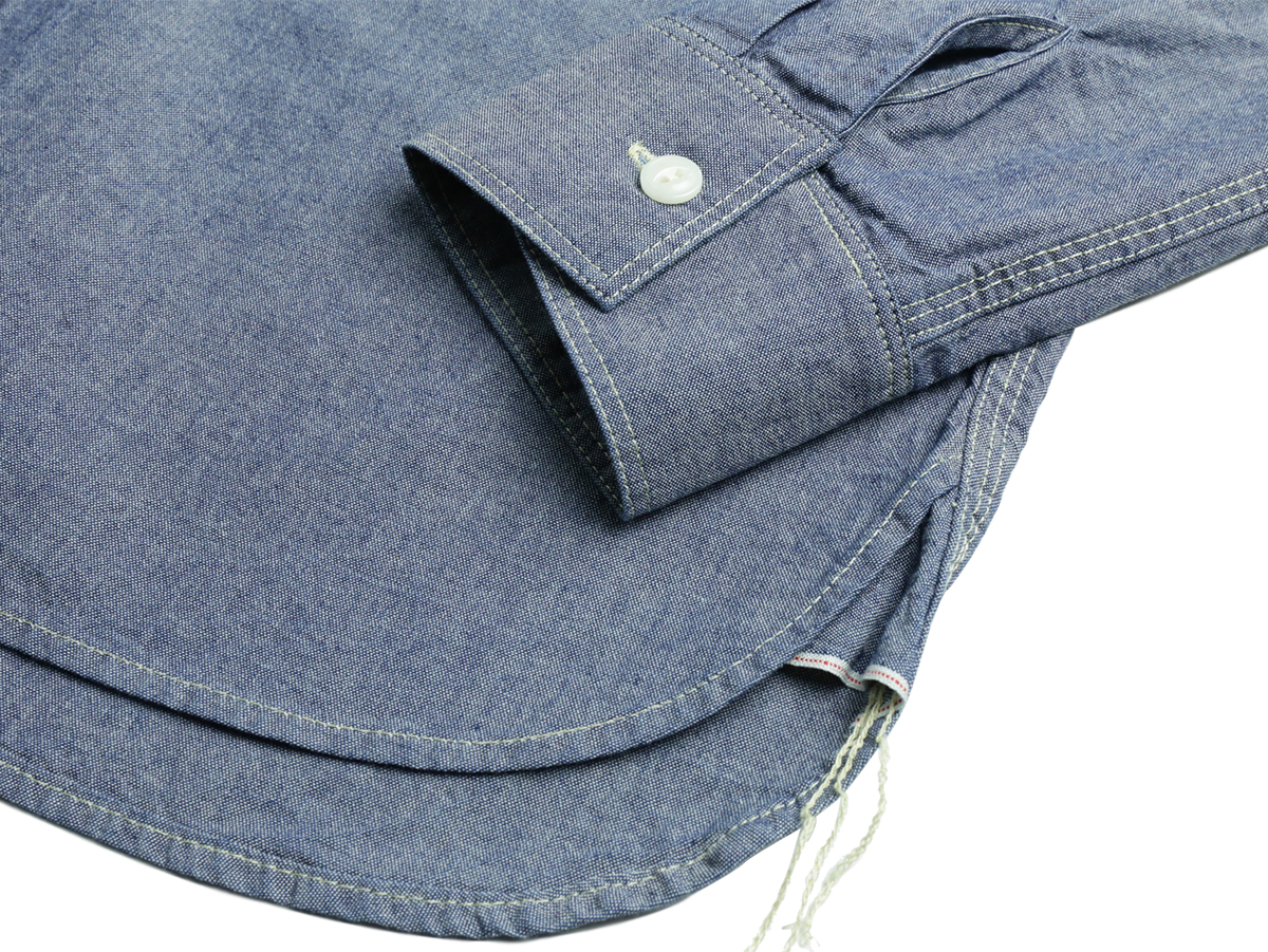FIVE BROTHER / L/S CHAMBRAY WORK SHIRT - Blue  tail