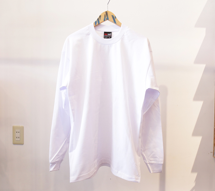PRO-TAG / HEAVY WEIGHT LONG SLEEVE T - White