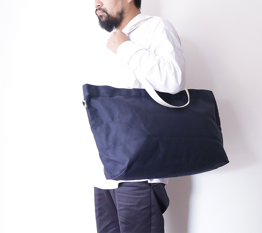 BLK PINE workshop FALL/WINTER 2016 SIMPLE CANVAS TOTE BAG color : Navy